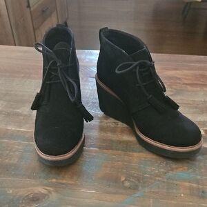 Dr. Scholl's Black Wedge Ankle Boots